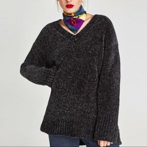 Zara Oversized Chenille Sweater